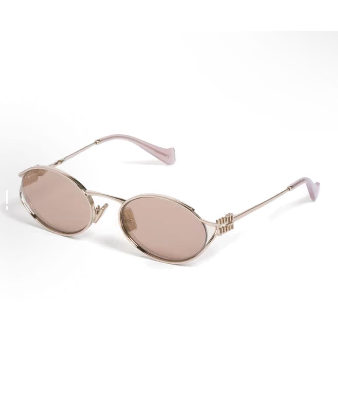 MIU MIU Коралловые металлические солнцезащитные очки, фото 4