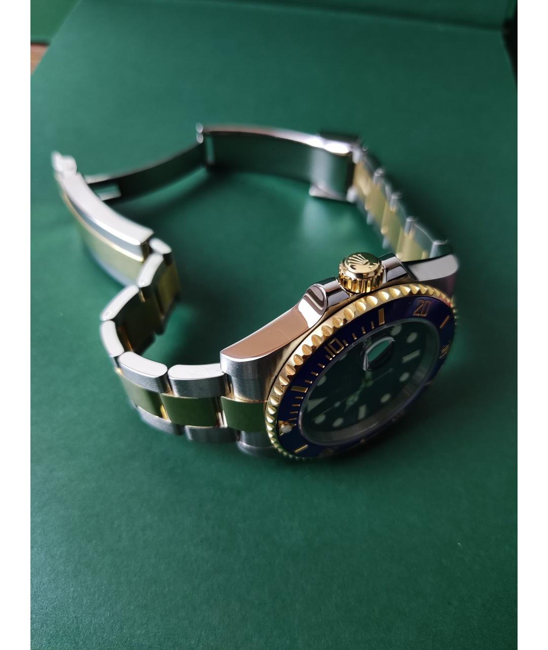 ROLEX Темно-синие часы из желтого золота, фото 6