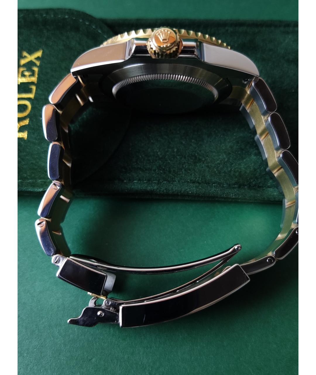 ROLEX Темно-синие часы из желтого золота, фото 5