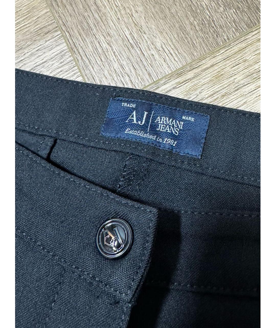 ARMANI JEANS Шерстяные прямые брюки, фото 3