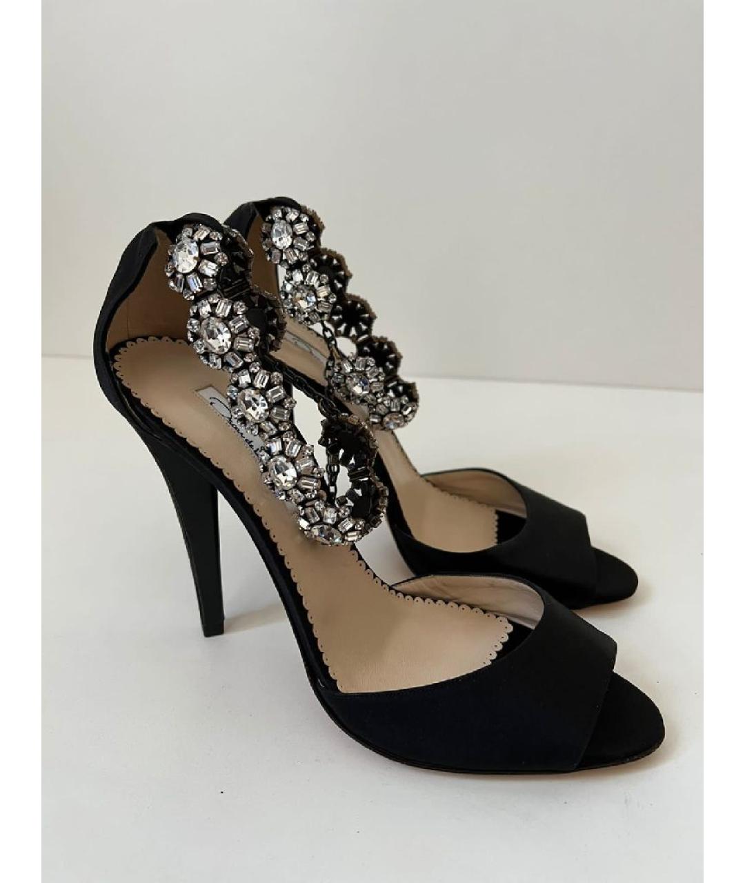 OSCAR DE LA RENTA Черные кожаные туфли, фото 10