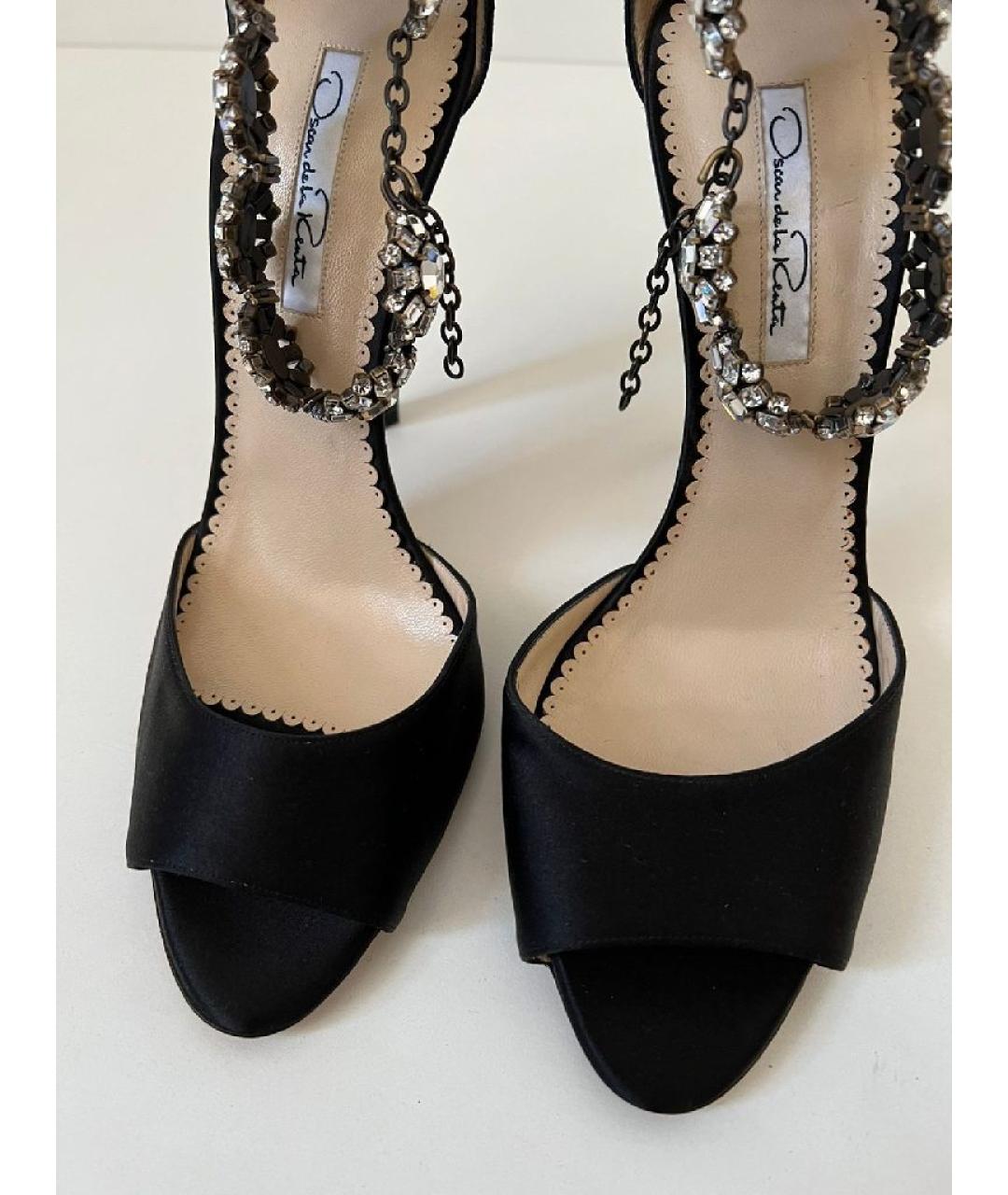 OSCAR DE LA RENTA Черные кожаные туфли, фото 3