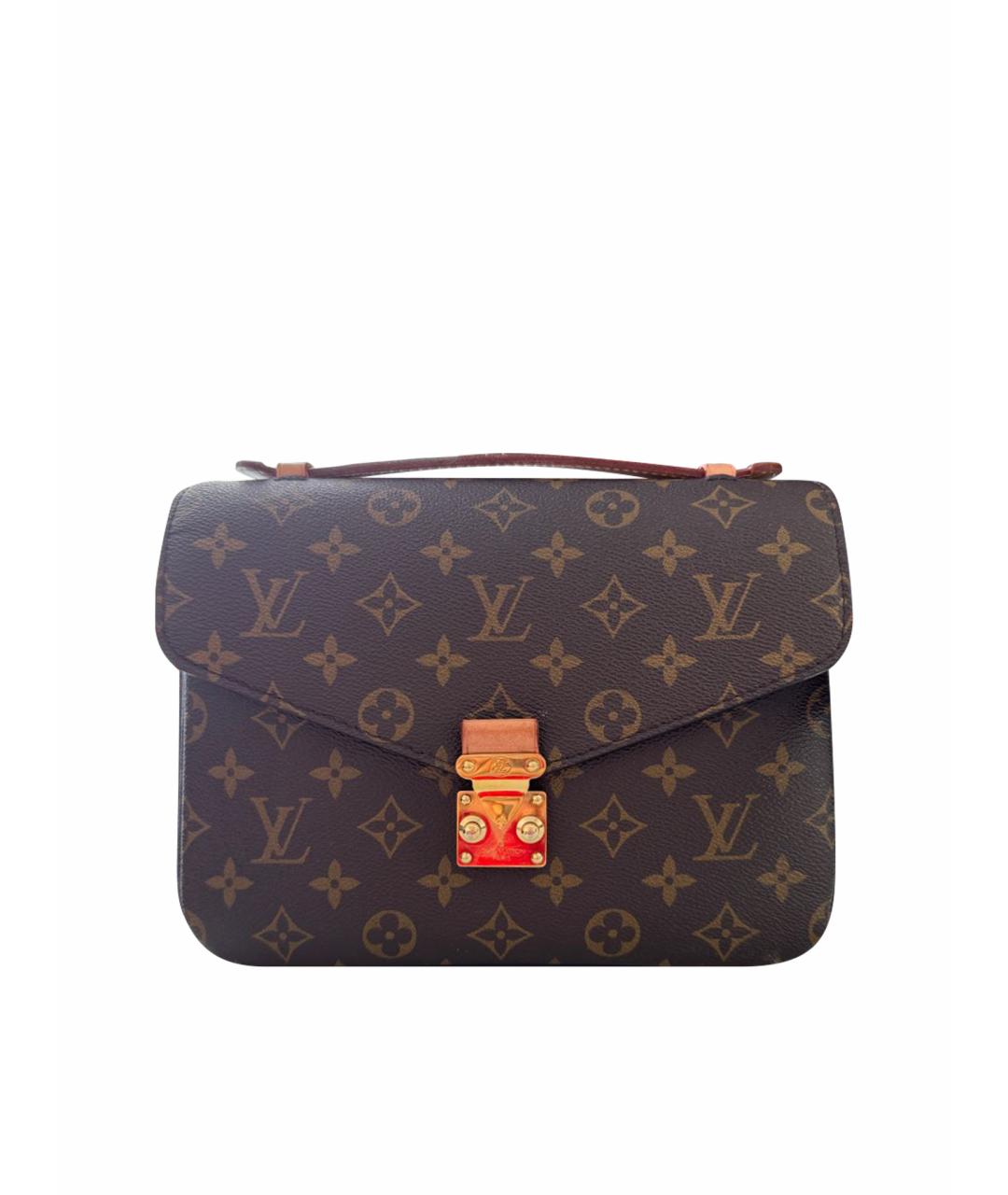 LOUIS VUITTON Коричневая кожаная сумка через плечо, фото 1