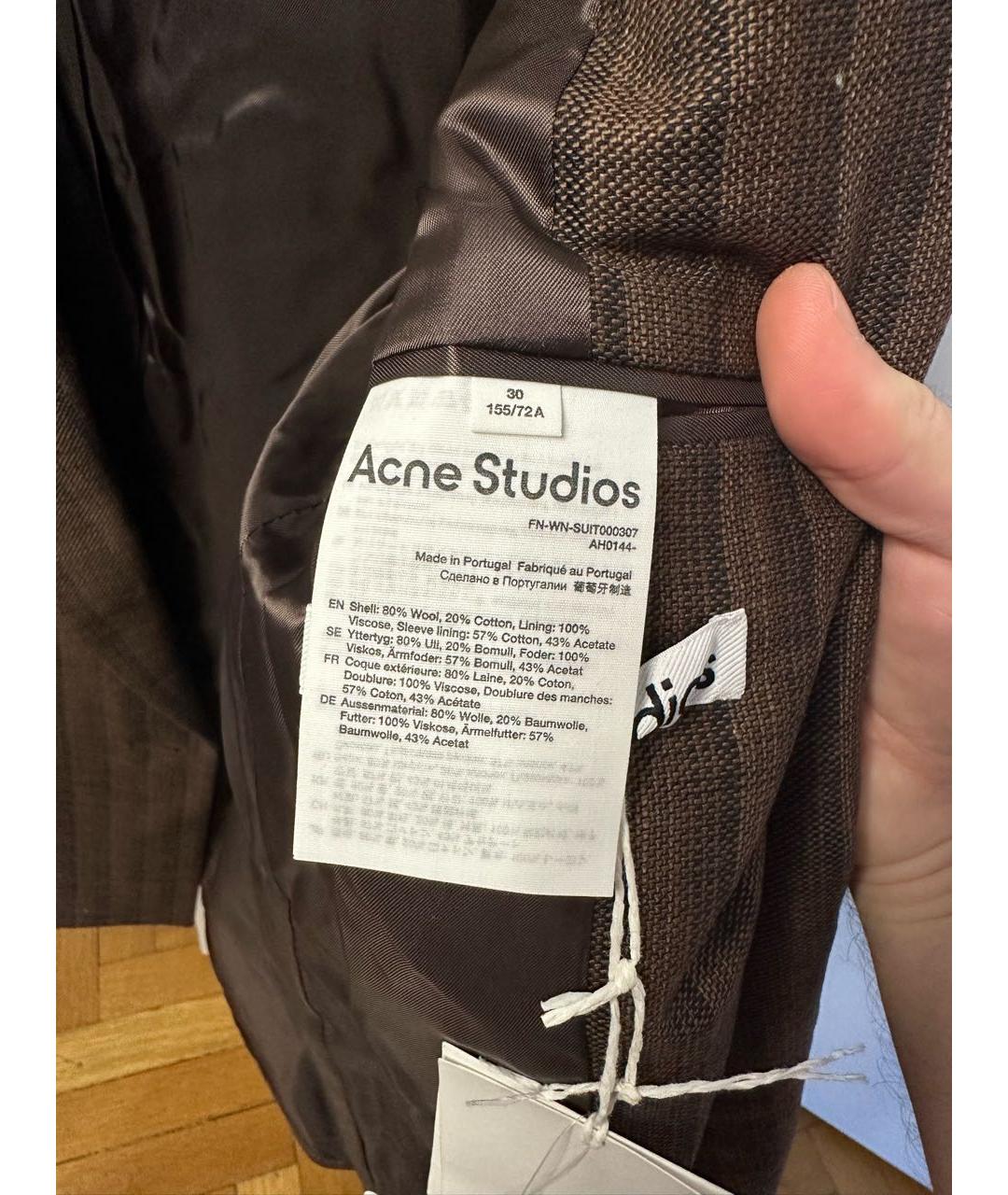ACNE STUDIOS Коричневый хлопковый жакет/пиджак, фото 7