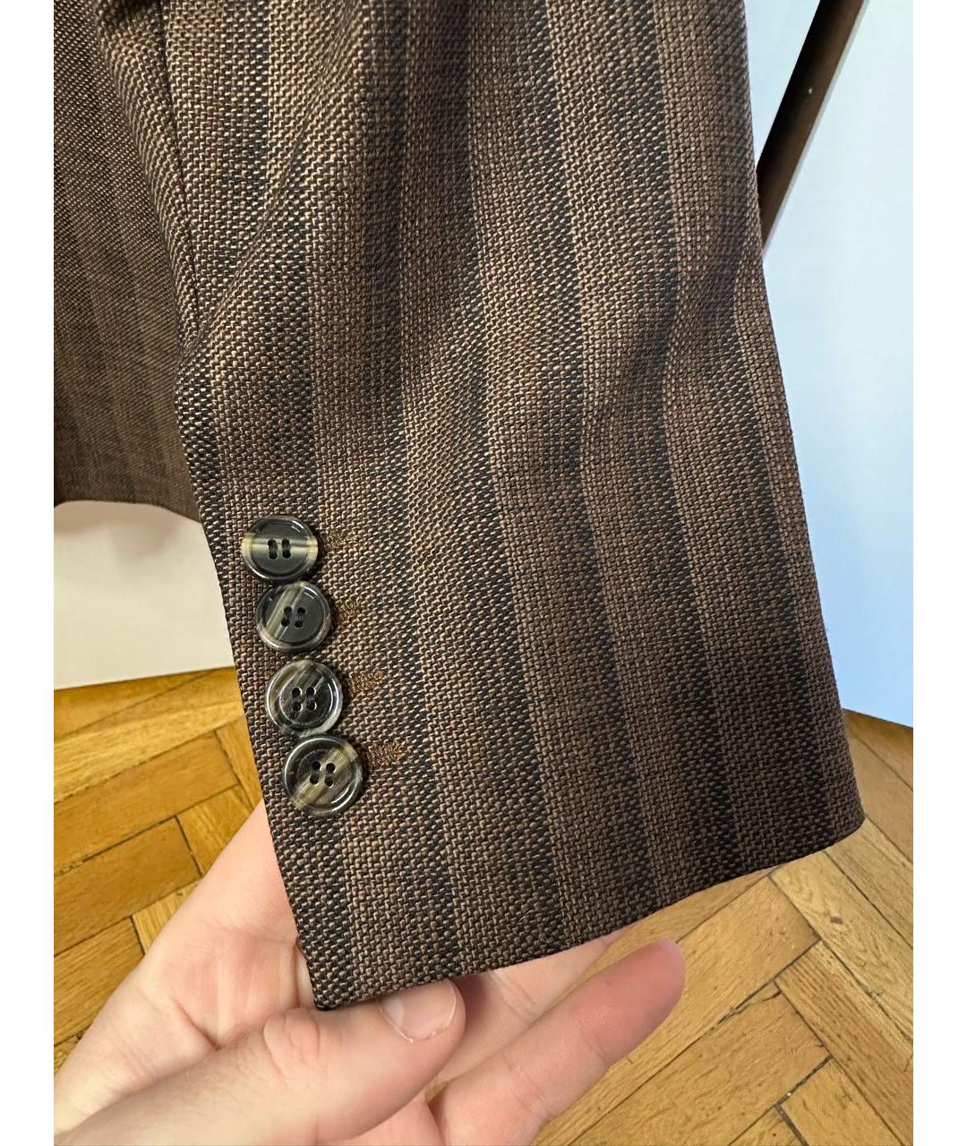 ACNE STUDIOS Коричневый хлопковый жакет/пиджак, фото 4