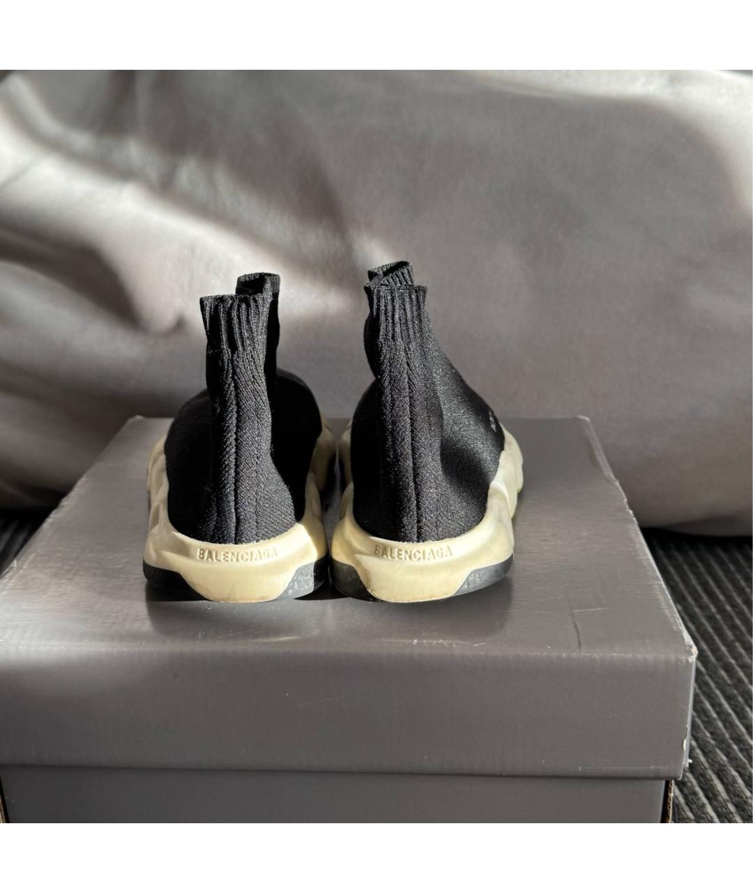 BALENCIAGA KIDS Черные текстильные кеды, фото 3