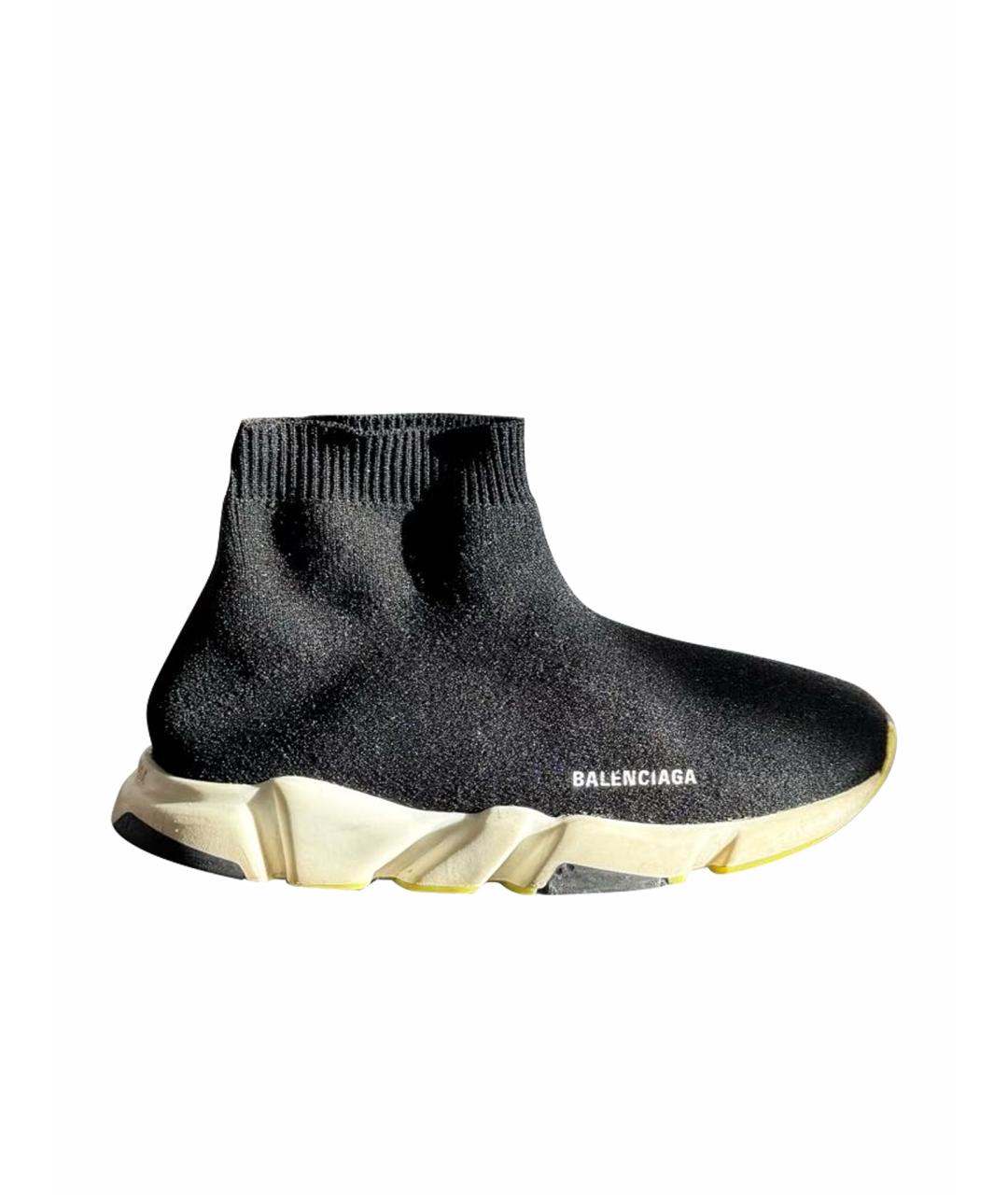 BALENCIAGA KIDS Черные текстильные кеды, фото 1