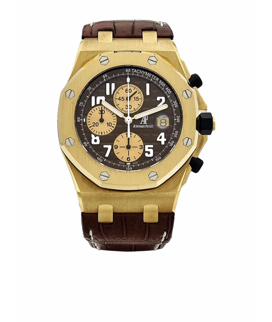 Audemars Piguet Коричневые часы из желтого золота, фото 1
