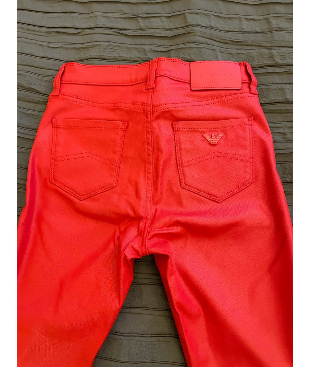 EMPORIO ARMANI Красные джинсы слим, фото 2