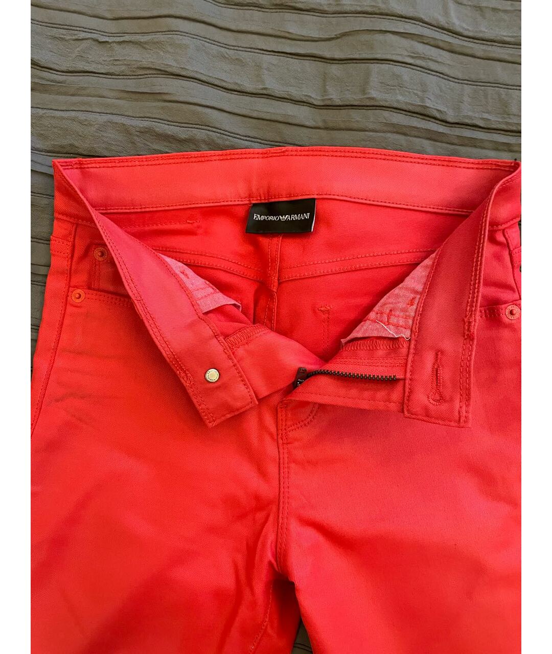 EMPORIO ARMANI Красные джинсы слим, фото 3