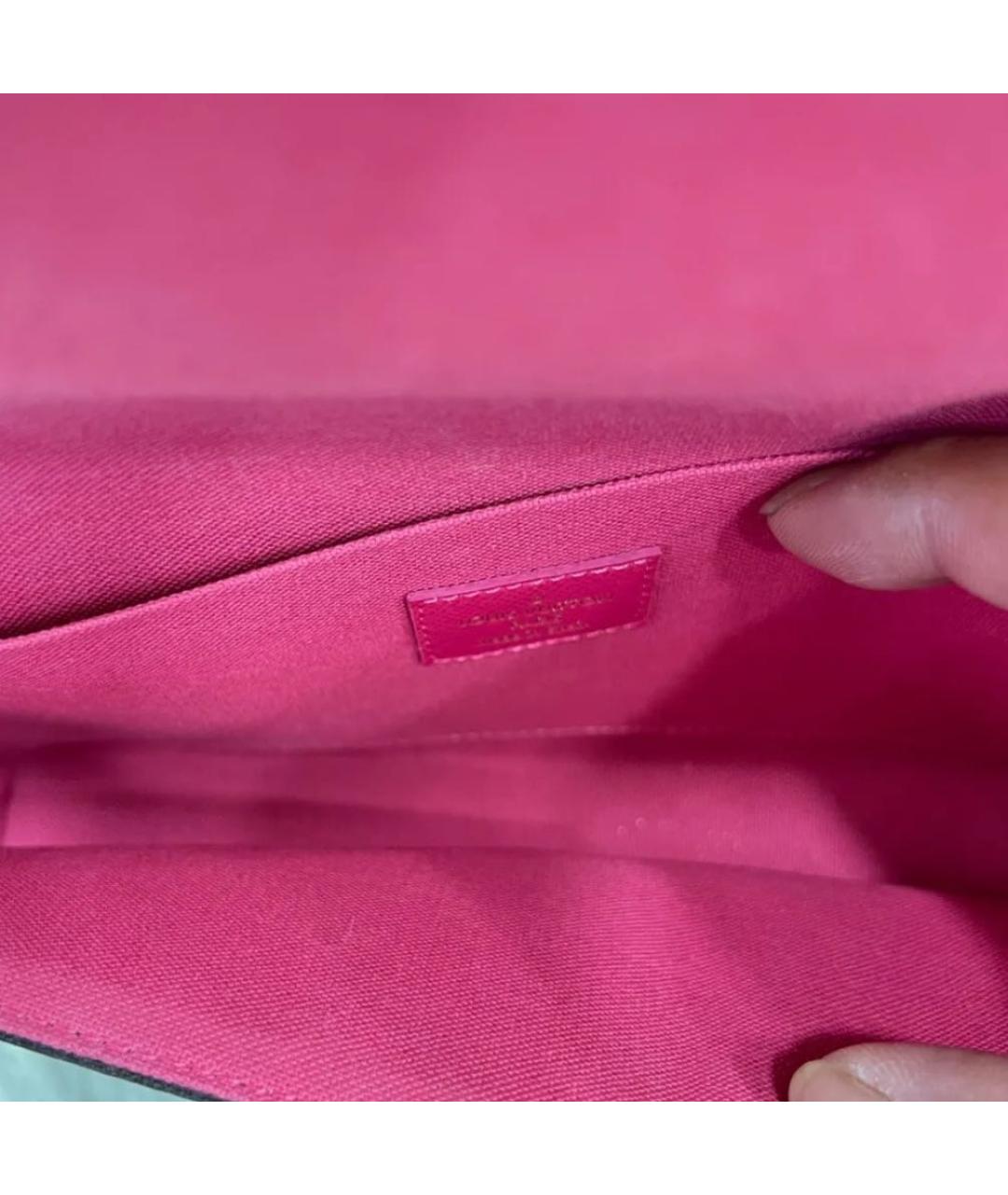LOUIS VUITTON Коричневая кожаная сумка через плечо, фото 8