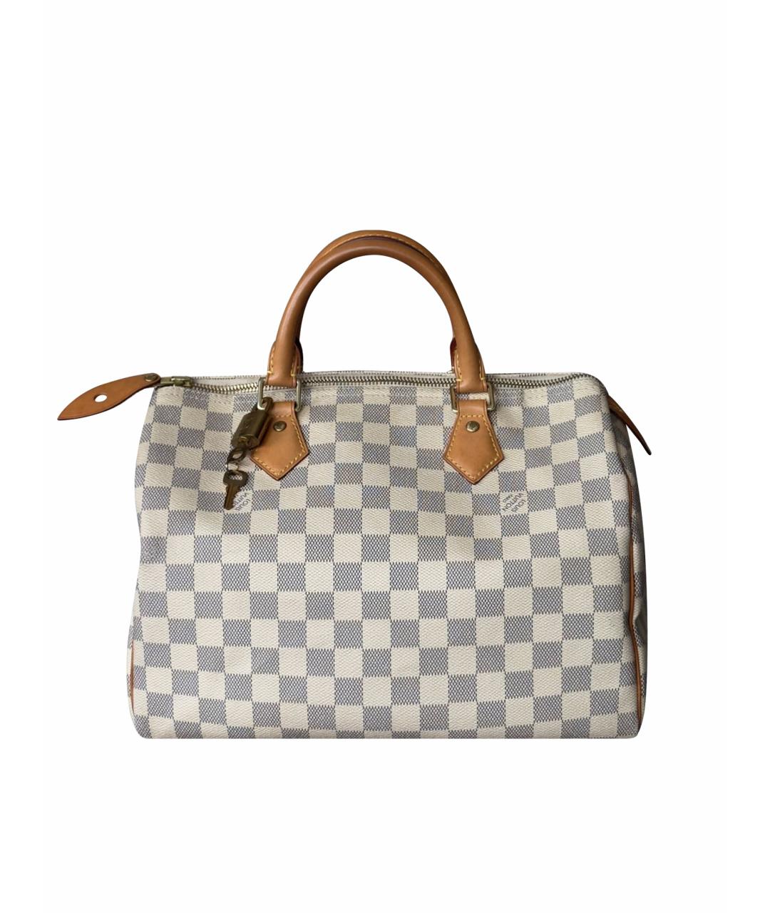 LOUIS VUITTON Белая кожаная сумка с короткими ручками, фото 1