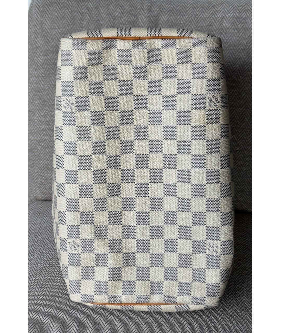LOUIS VUITTON Белая кожаная сумка с короткими ручками, фото 4