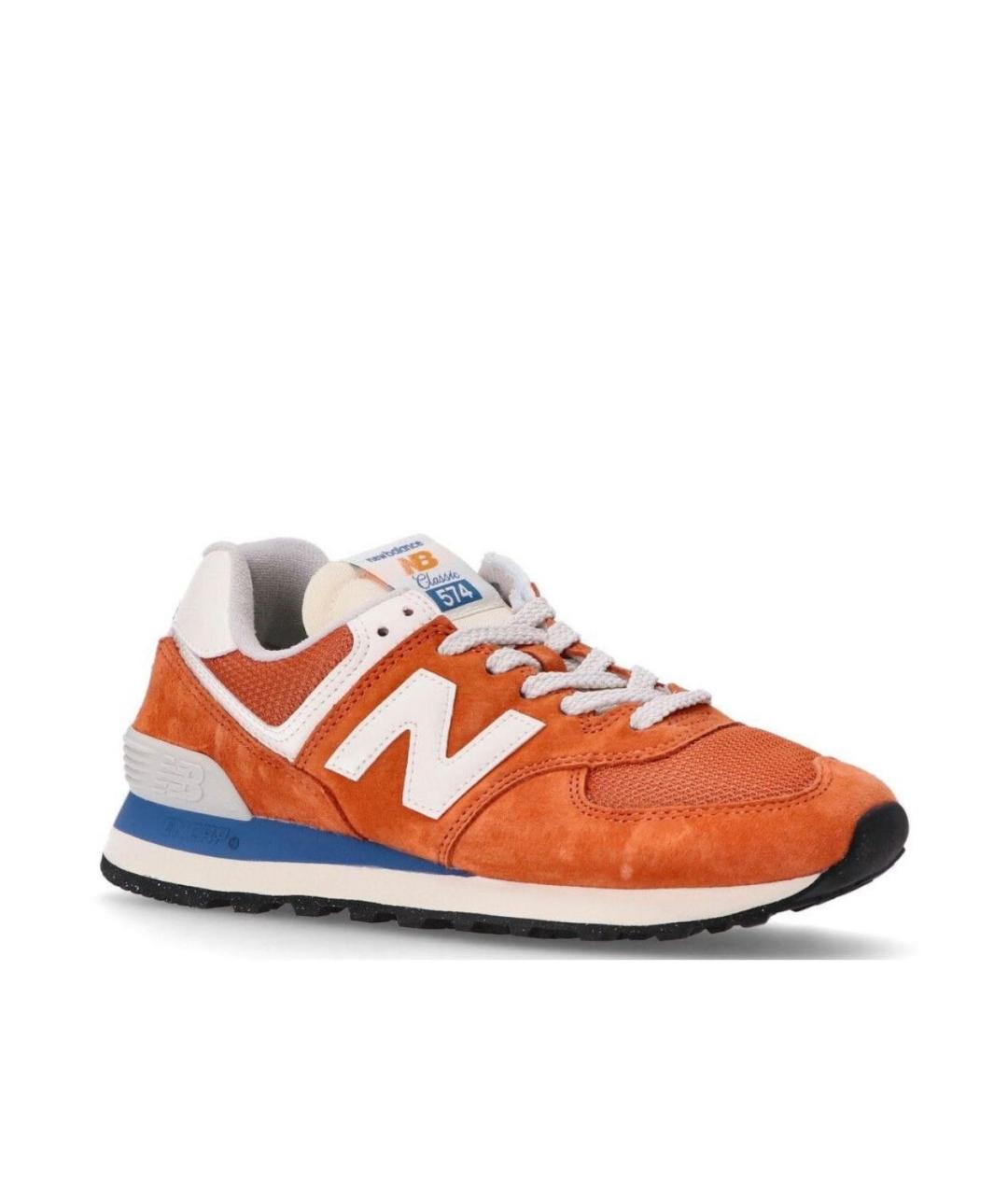 NEW BALANCE Оранжевое замшевые низкие кроссовки / кеды, фото 3