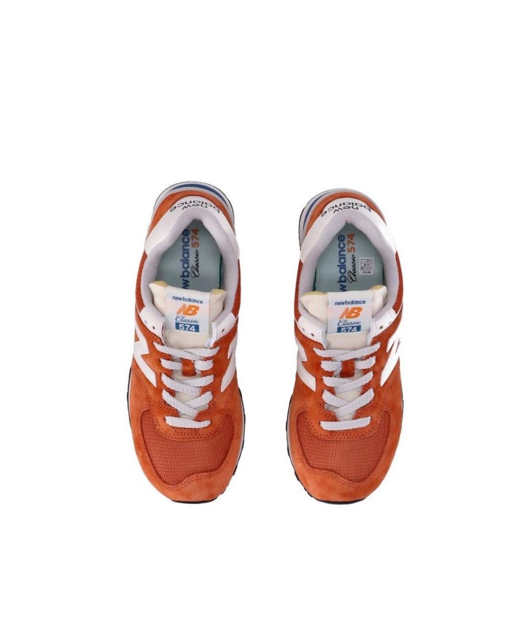 NEW BALANCE Оранжевое замшевые низкие кроссовки / кеды, фото 5