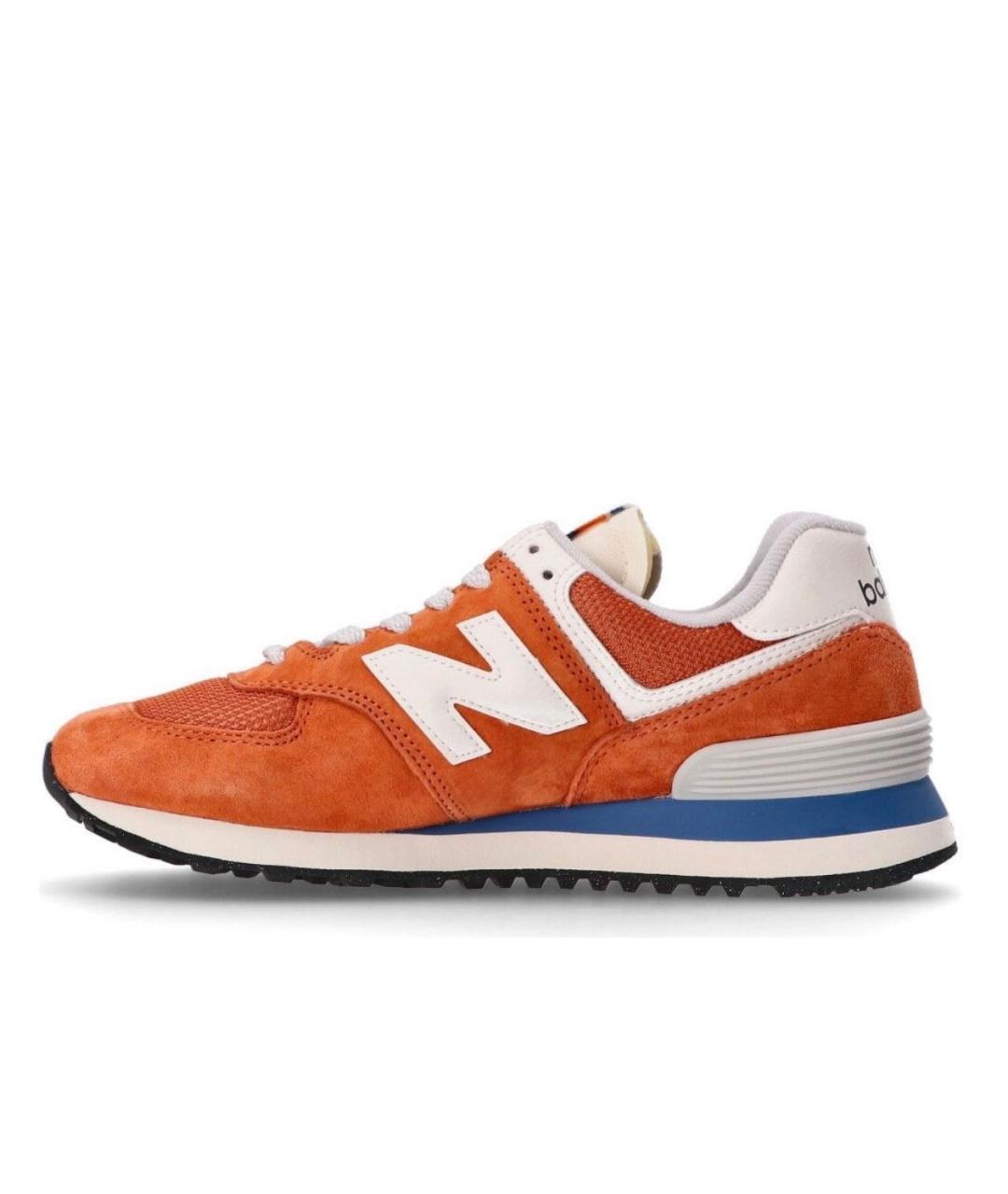 NEW BALANCE Оранжевое замшевые низкие кроссовки / кеды, фото 2