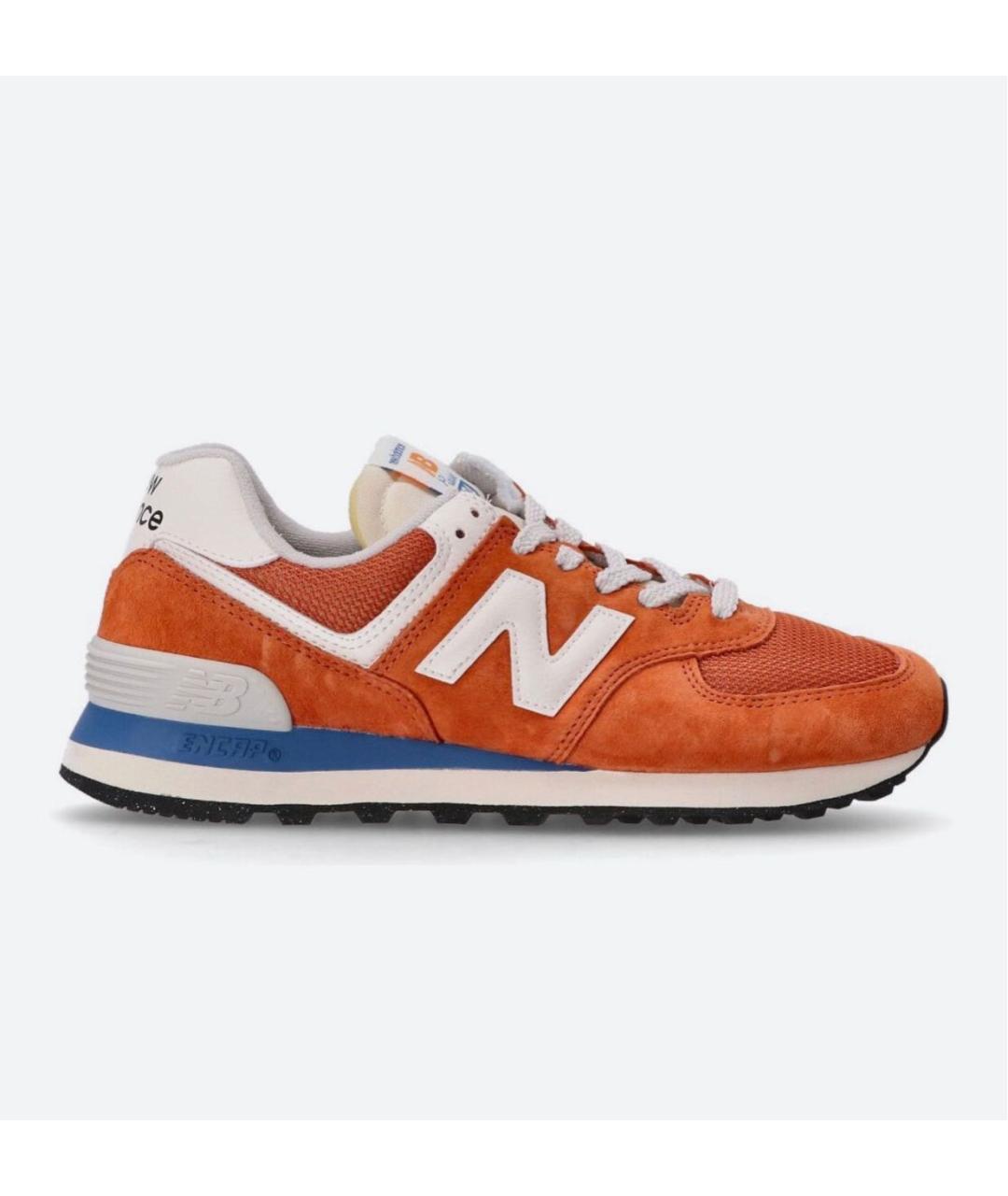NEW BALANCE Оранжевое замшевые низкие кроссовки / кеды, фото 6