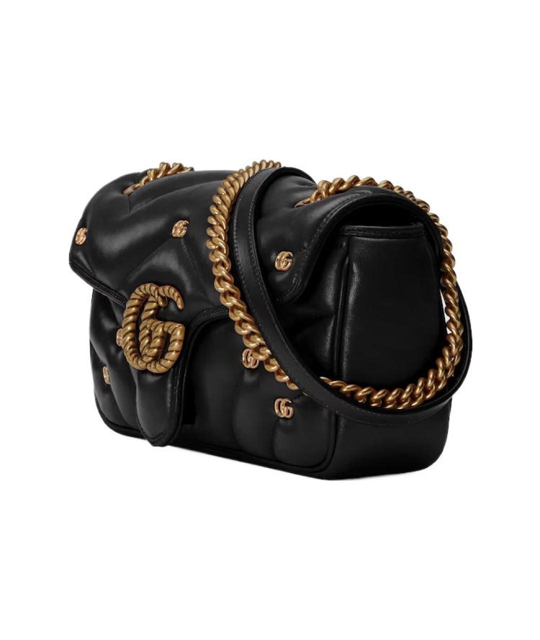 GUCCI Черная кожаная сумка через плечо, фото 3