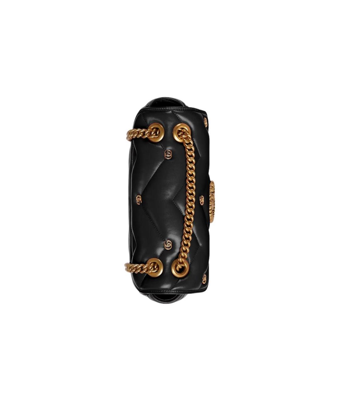 GUCCI Черная кожаная сумка через плечо, фото 5
