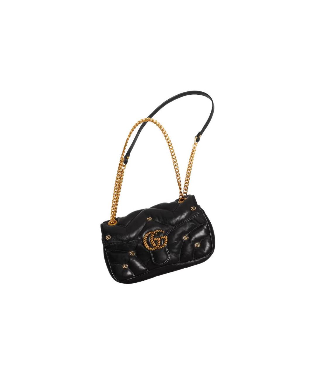 GUCCI Черная кожаная сумка через плечо, фото 2