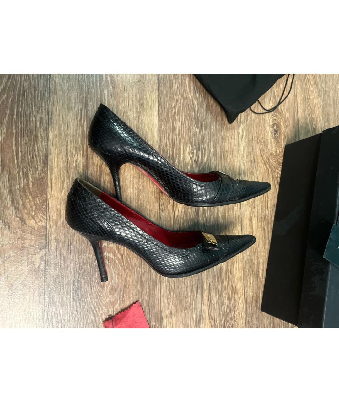 DOLCE&GABBANA Черные туфли из экзотической кожи, фото 6