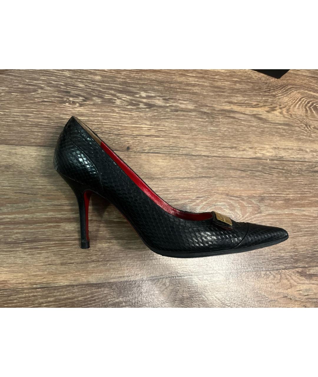 DOLCE&GABBANA Черные туфли из экзотической кожи, фото 8