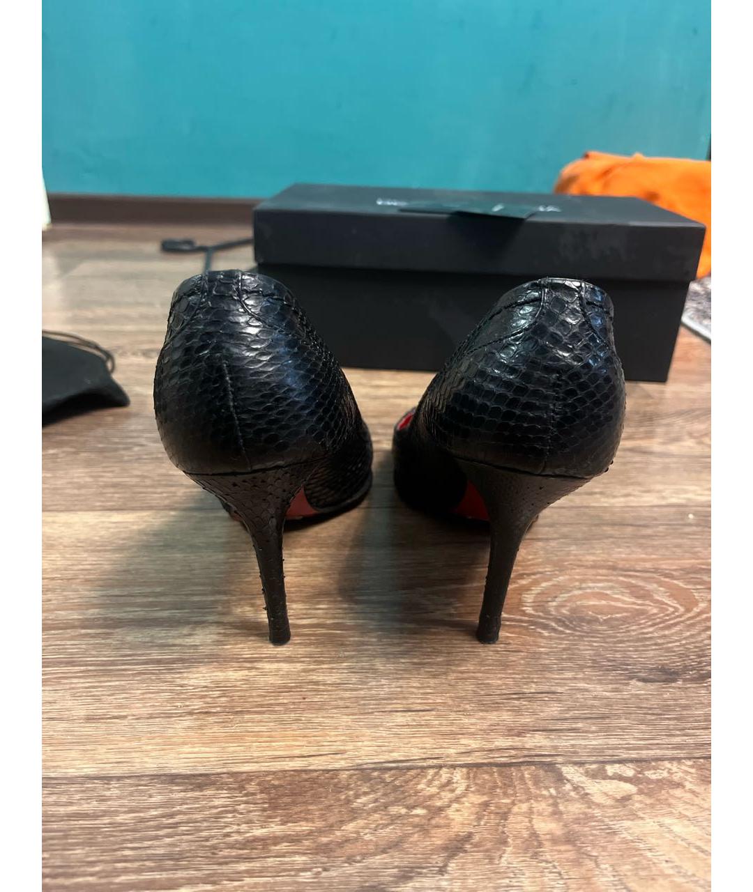 DOLCE&GABBANA Черные туфли из экзотической кожи, фото 4