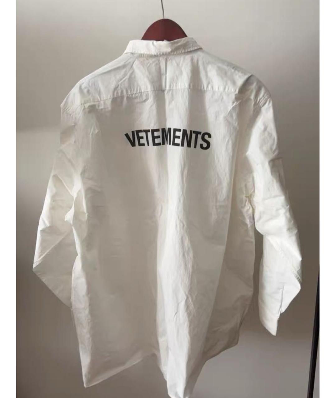 VETEMENTS Белая хлопковая классическая рубашка, фото 2