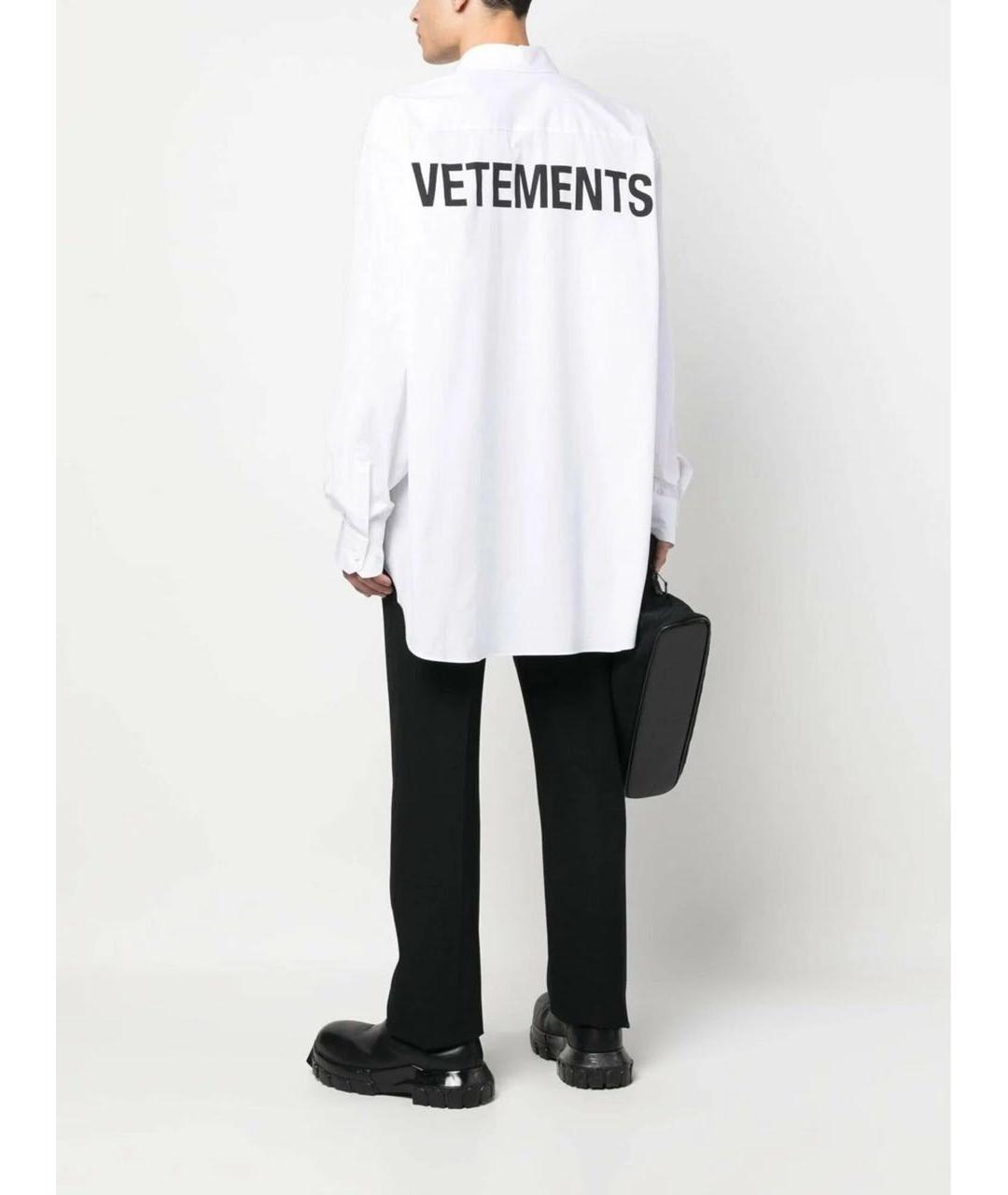 VETEMENTS Белая хлопковая классическая рубашка, фото 4