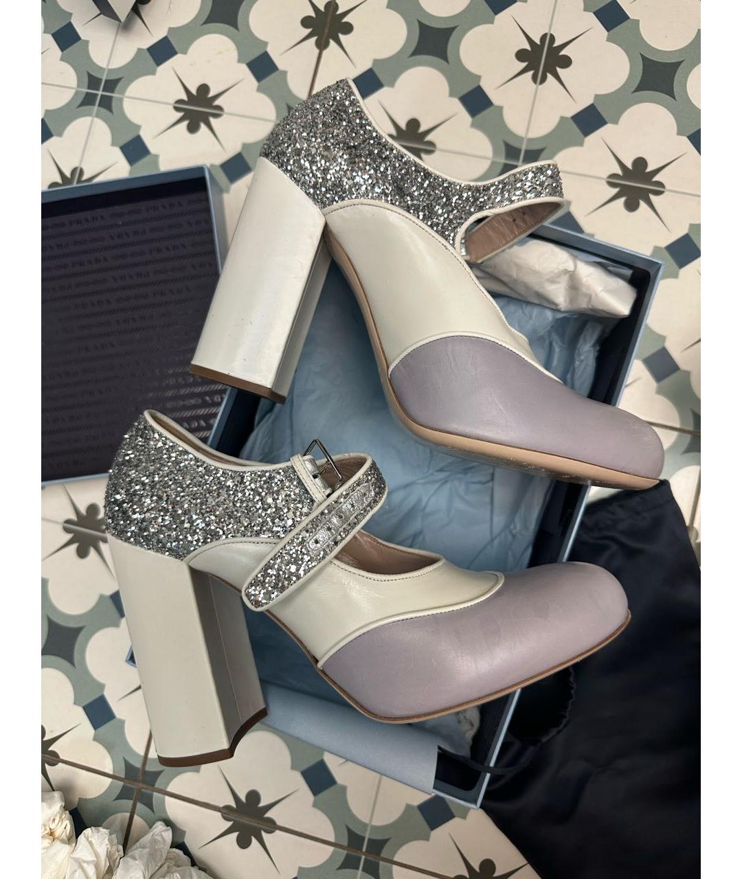 MIU MIU Мульти кожаные туфли, фото 6