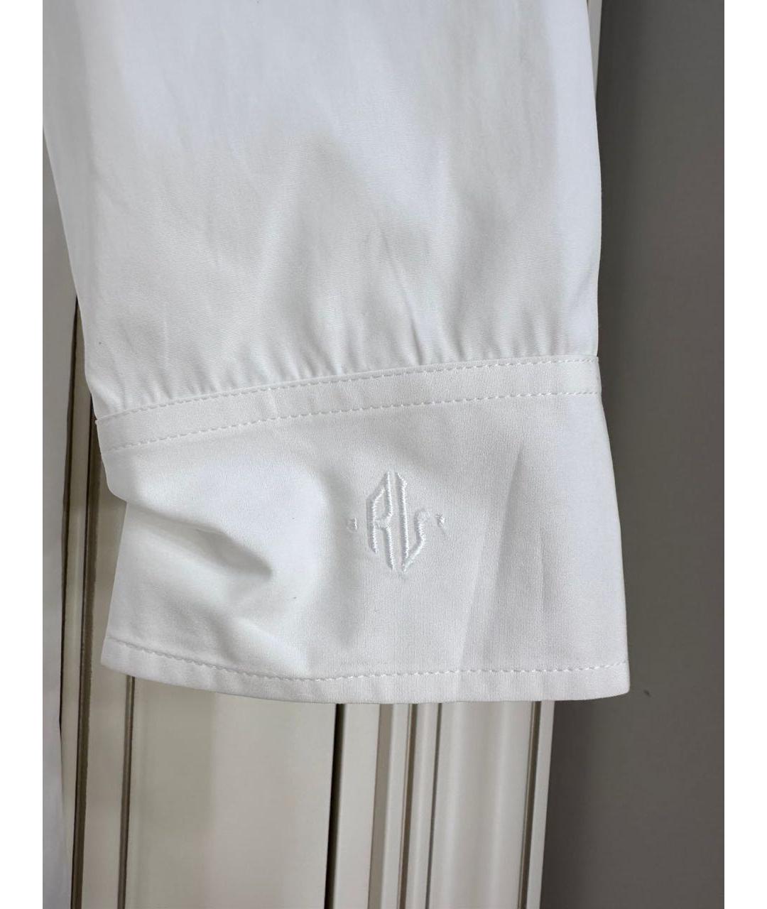 RALPH LAUREN PURPLE LABEL Белое хлопковое повседневное платье, фото 3