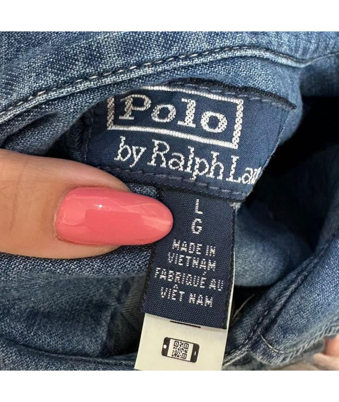 POLO RALPH LAUREN Синяя деним рубашка, фото 2