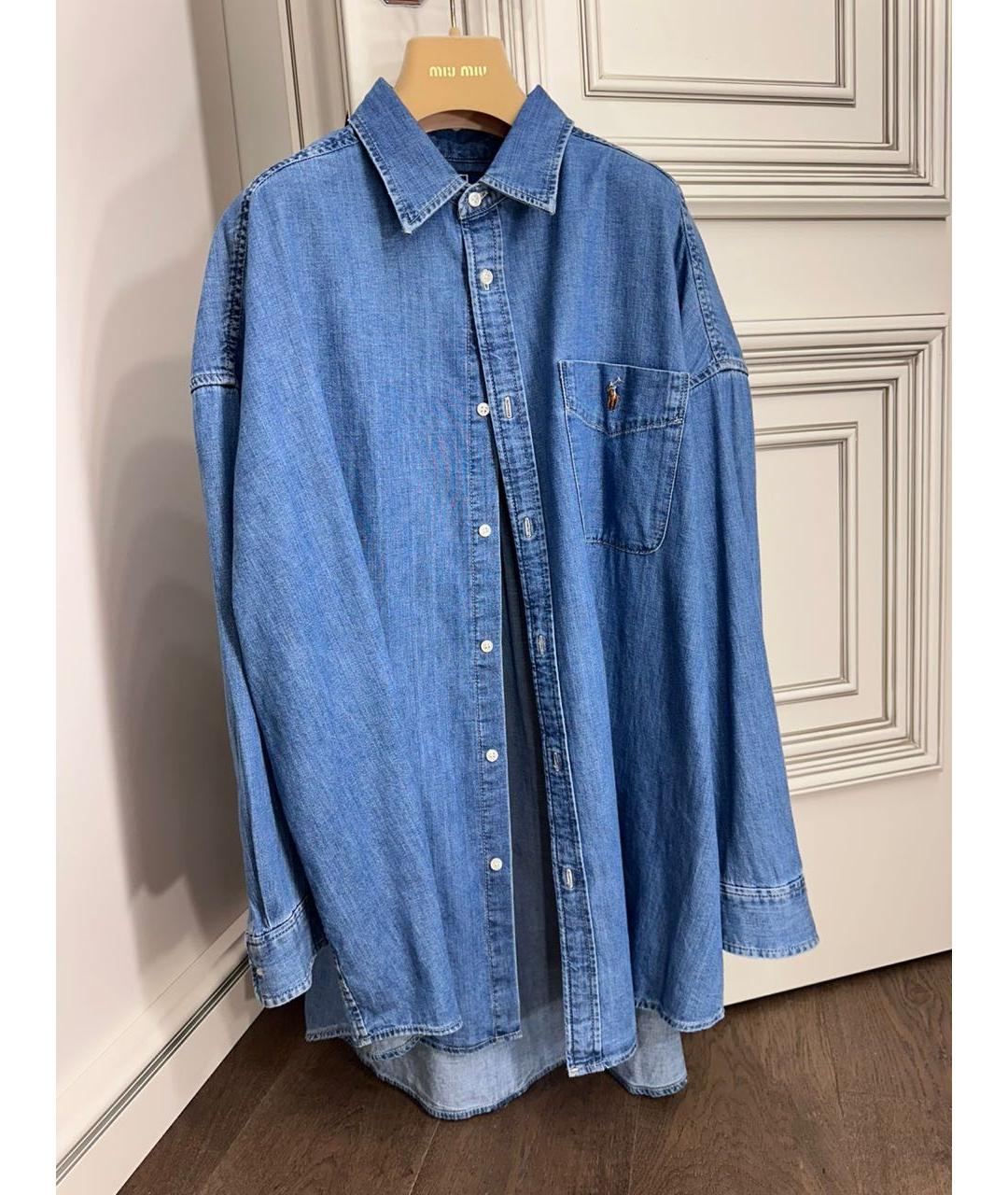 POLO RALPH LAUREN Синяя деним рубашка, фото 7