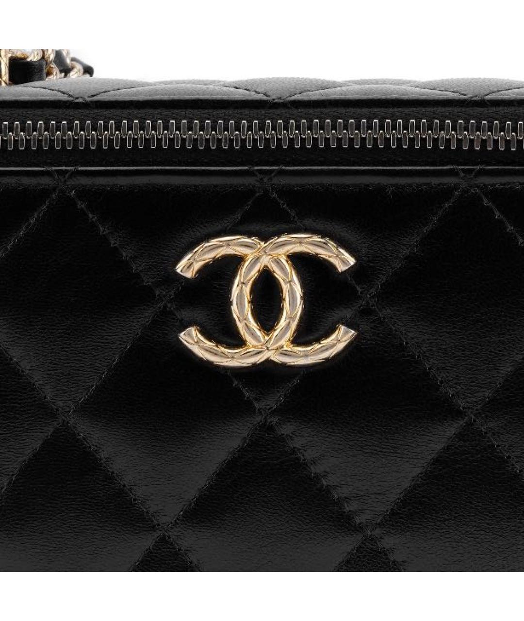 CHANEL Черная кожаная сумка через плечо, фото 6