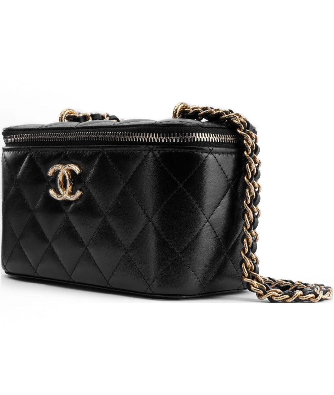 CHANEL Черная кожаная сумка через плечо, фото 3