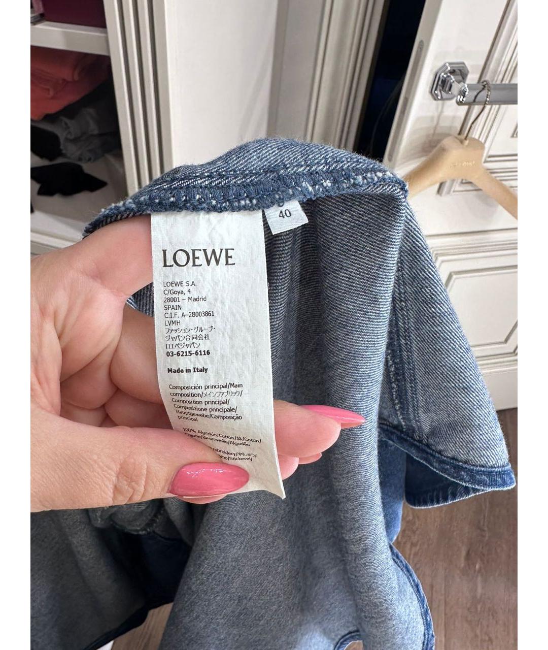 LOEWE Синяя деним рубашка, фото 4