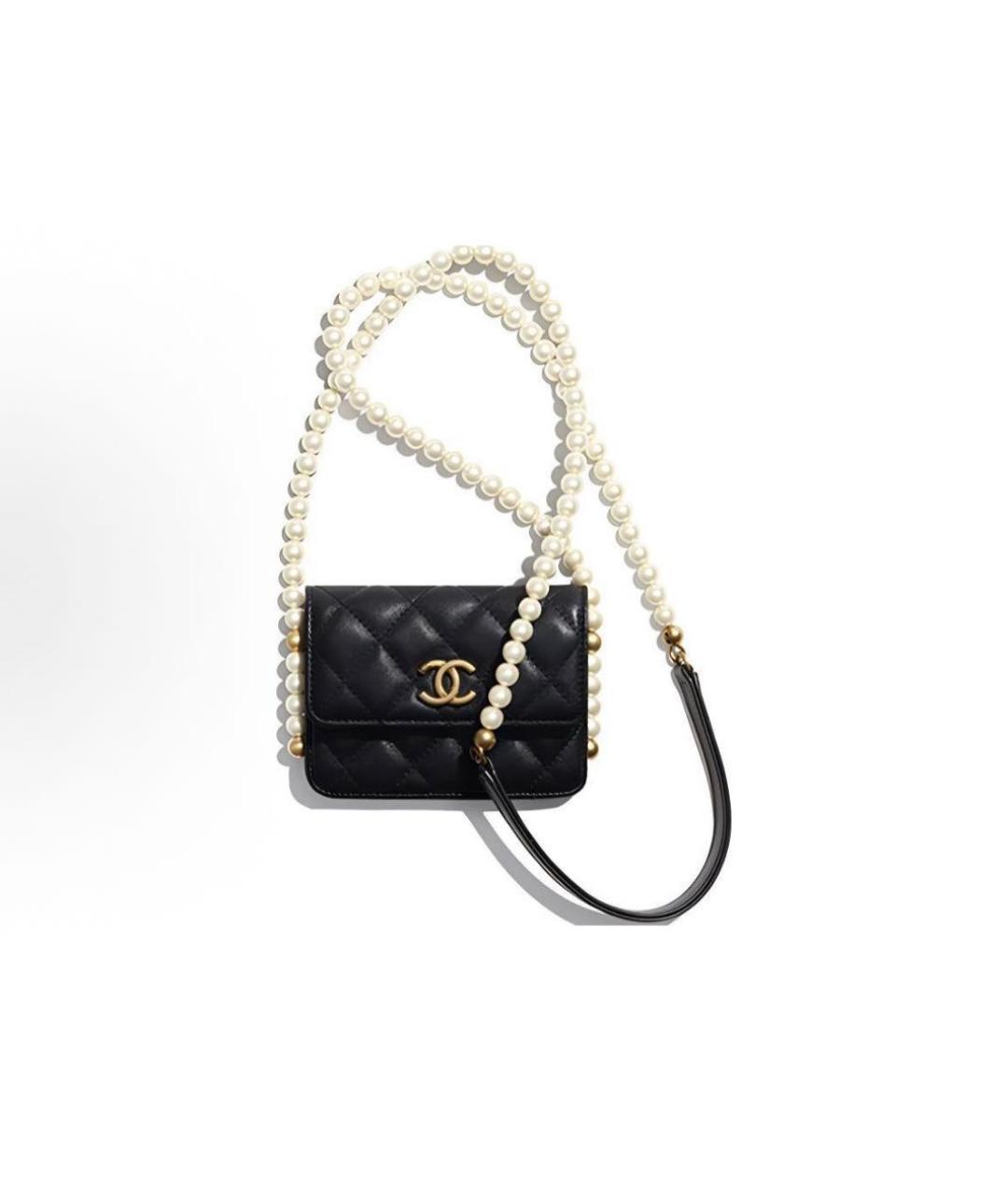 CHANEL Черная кожаная сумка через плечо, фото 6