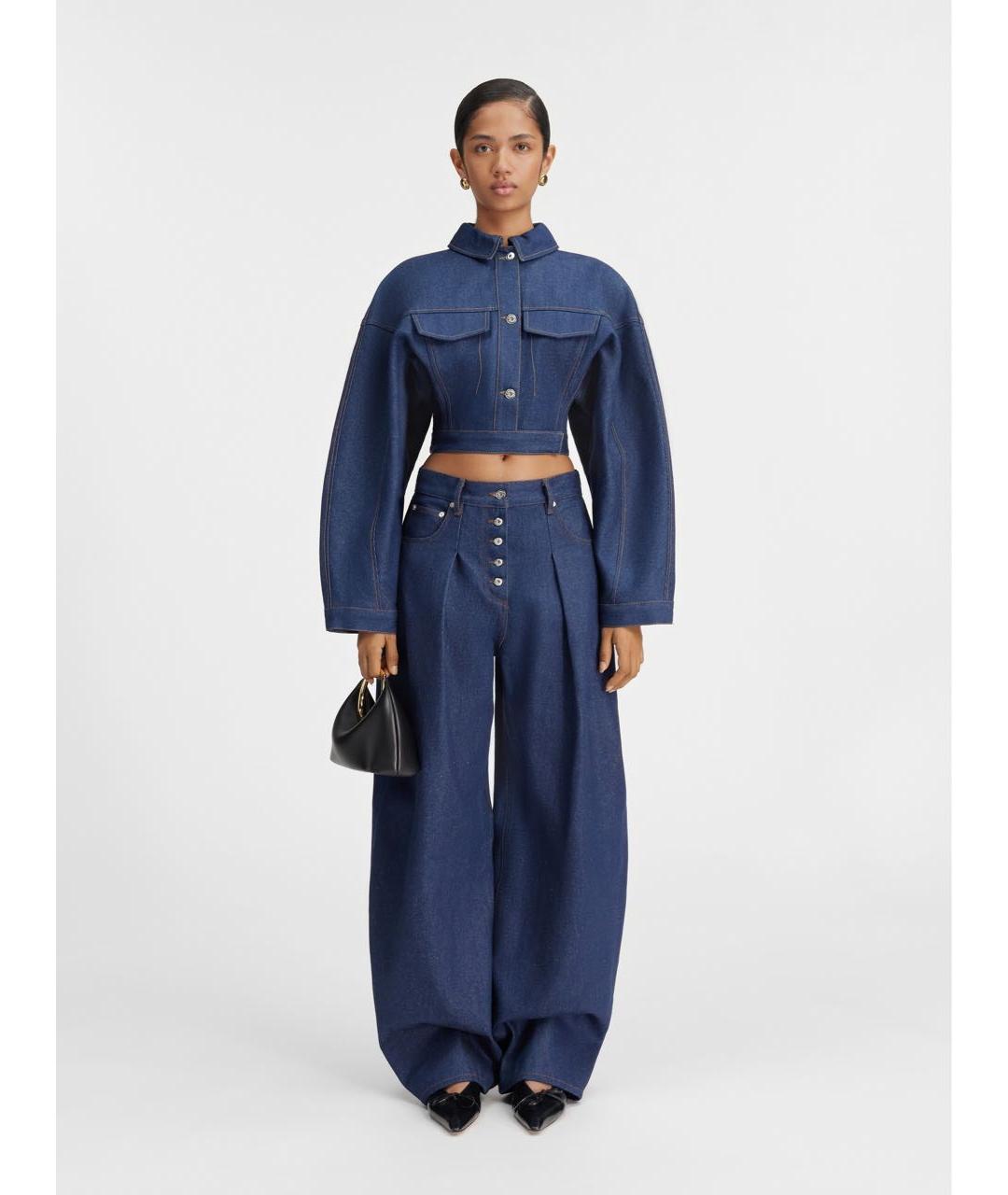 JACQUEMUS Синие хлопковые прямые джинсы, фото 2