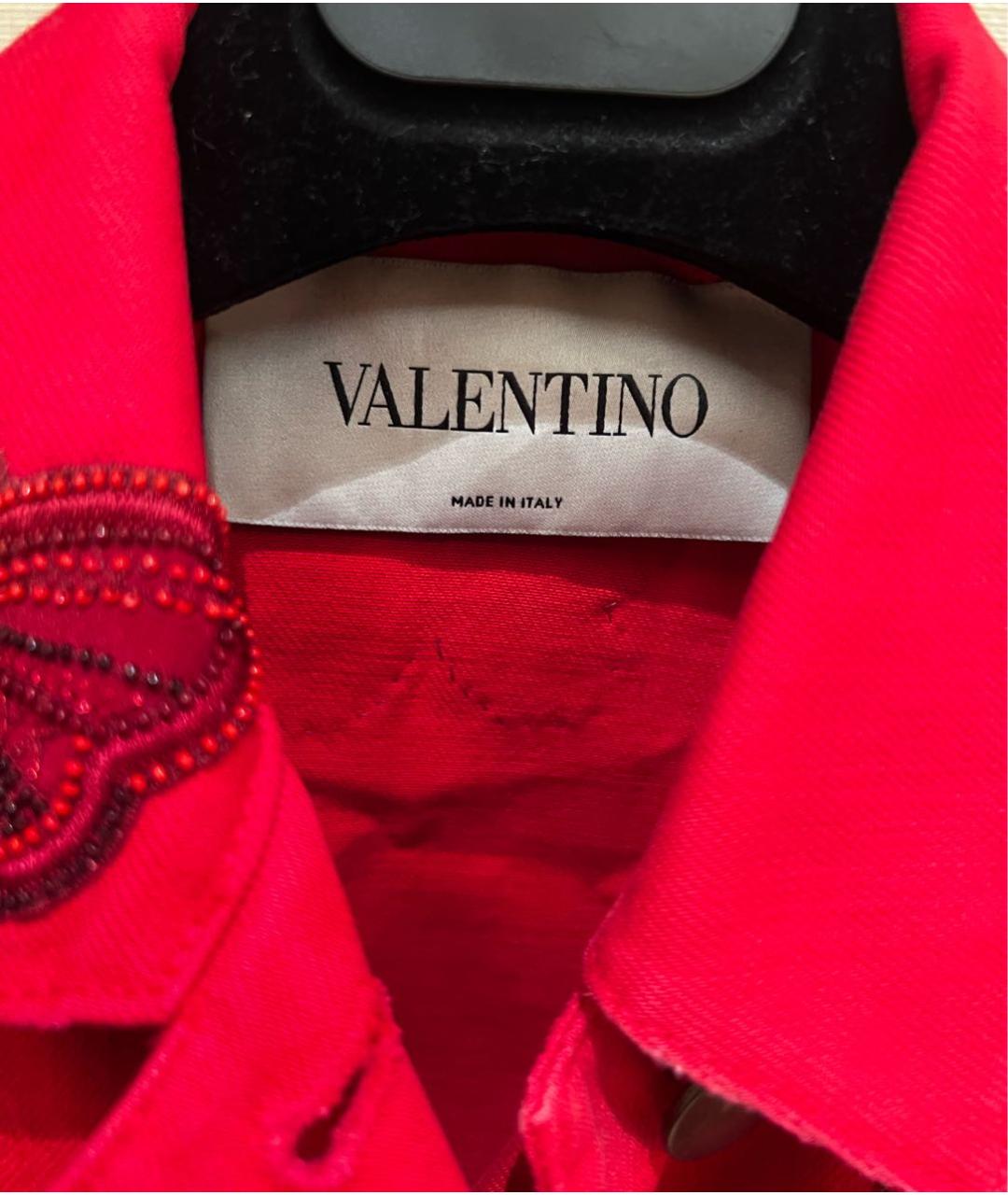 VALENTINO Красная деним куртка, фото 3