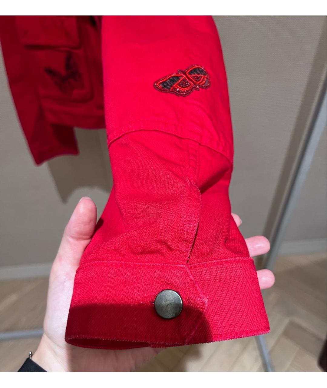 VALENTINO Красная деним куртка, фото 5