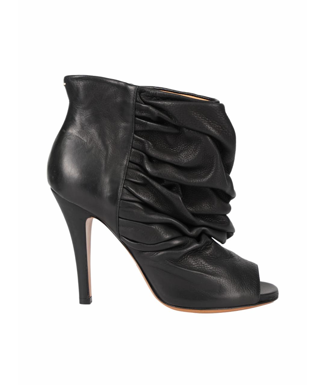 MAISON MARGIELA Черные кожаные ботильоны, фото 1