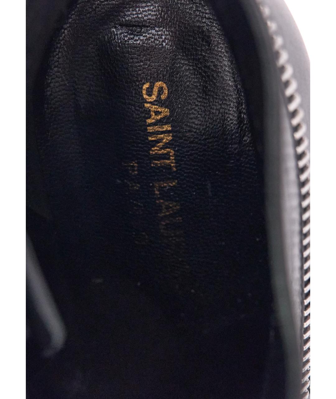 SAINT LAURENT Черные кожаные ботильоны, фото 5