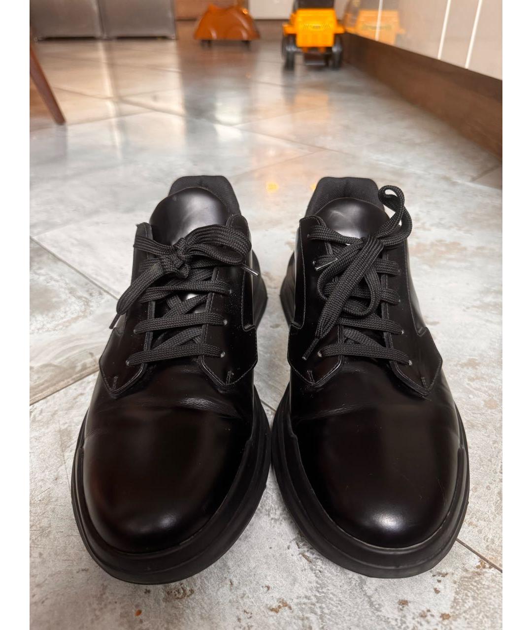 PRADA Черные высокие кроссовки / кеды из лакированной кожи, фото 2