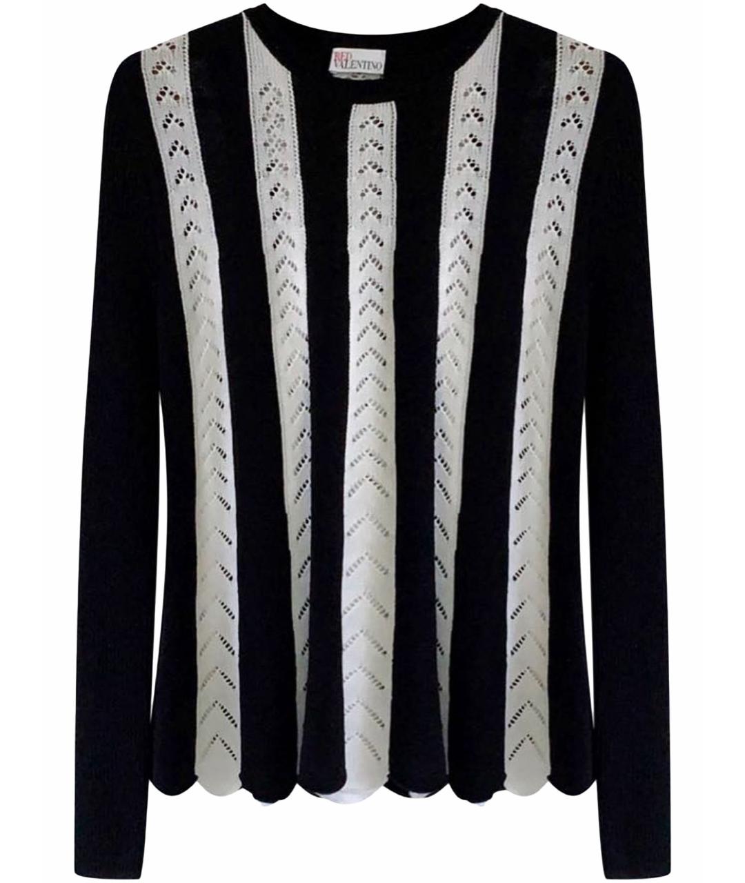 RED VALENTINO Черный хлопковый джемпер / свитер, фото 1