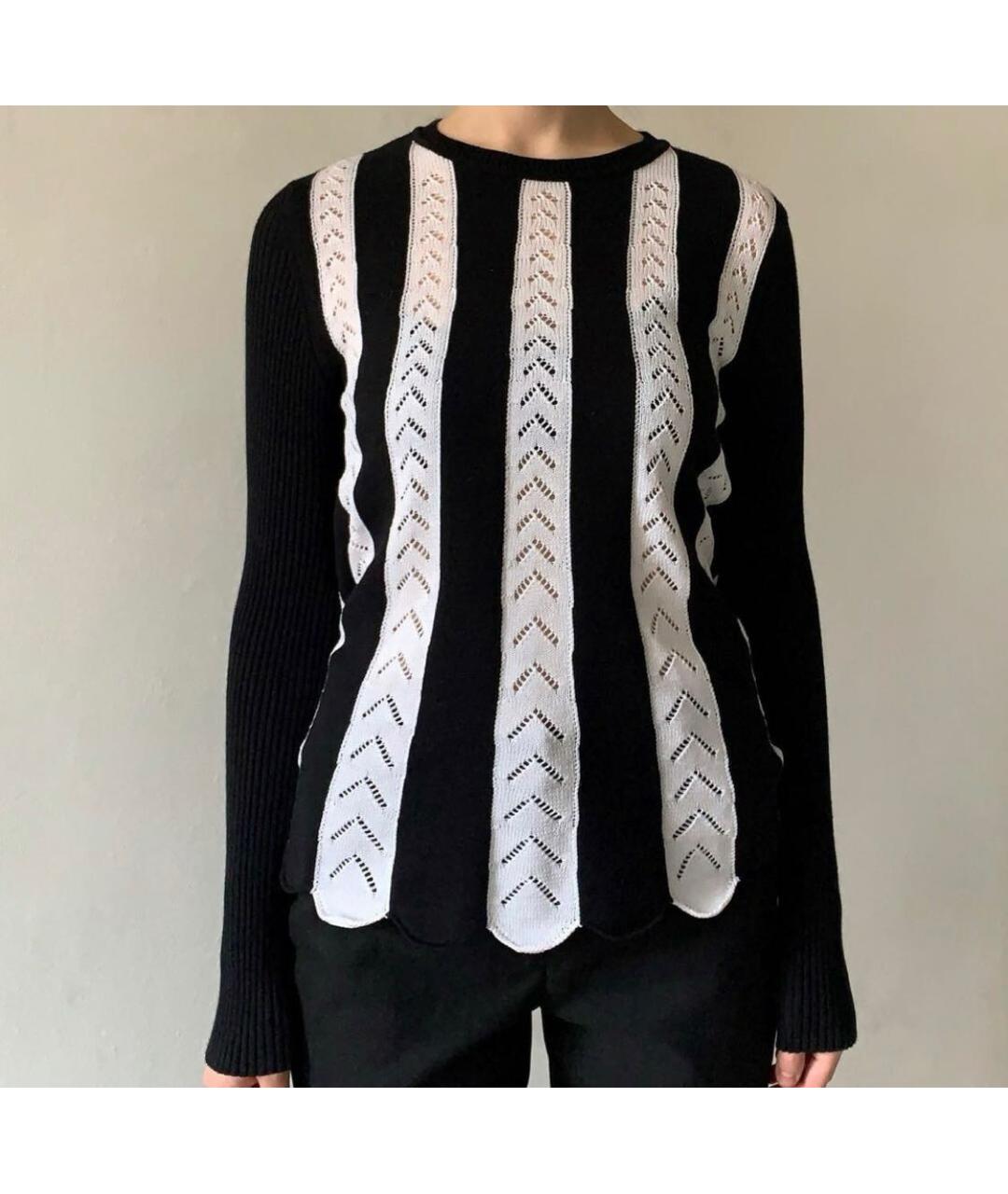 RED VALENTINO Черный хлопковый джемпер / свитер, фото 3
