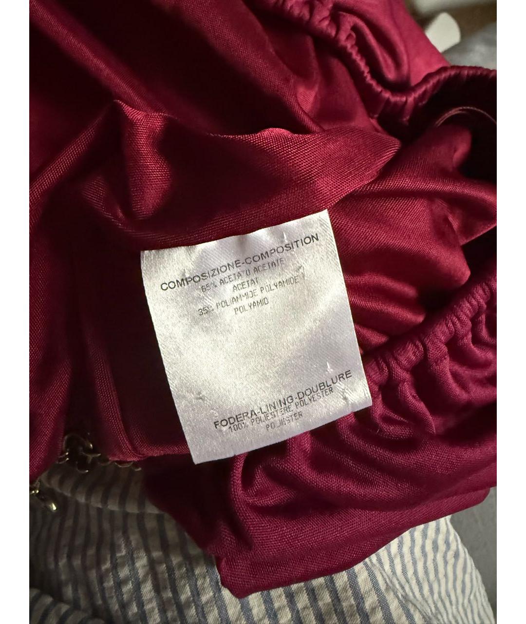GUCCI Бордовая ацетатная блузы, фото 5