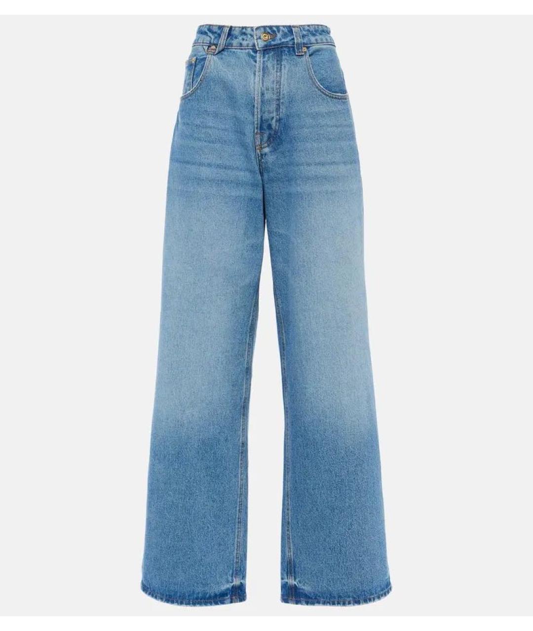 JACQUEMUS Голубые хлопковые прямые джинсы, фото 9