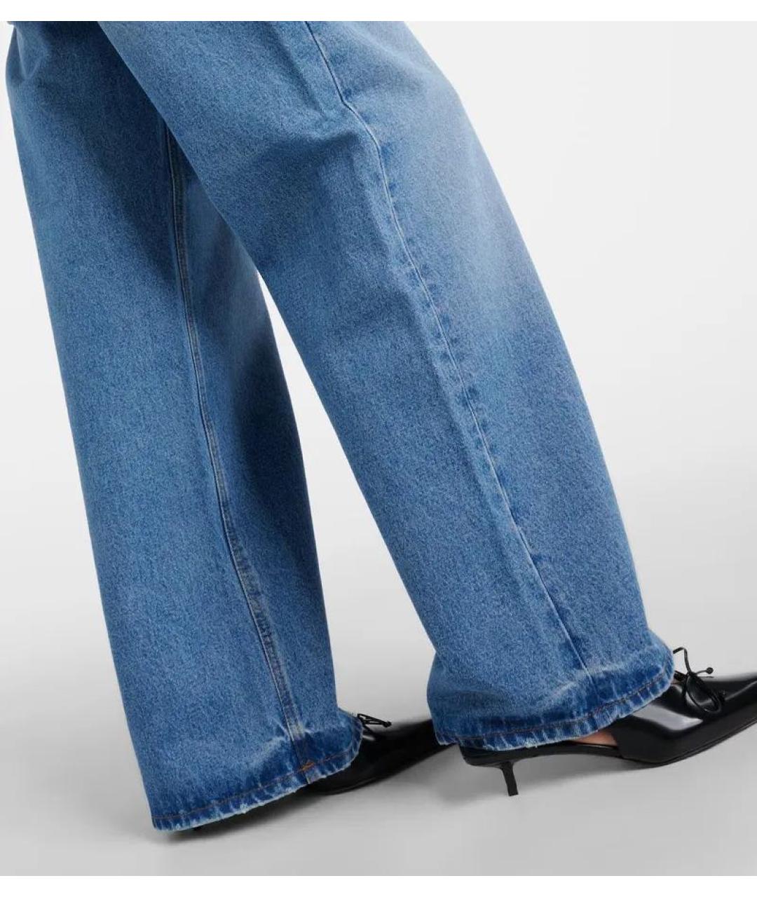 JACQUEMUS Голубые хлопковые прямые джинсы, фото 6