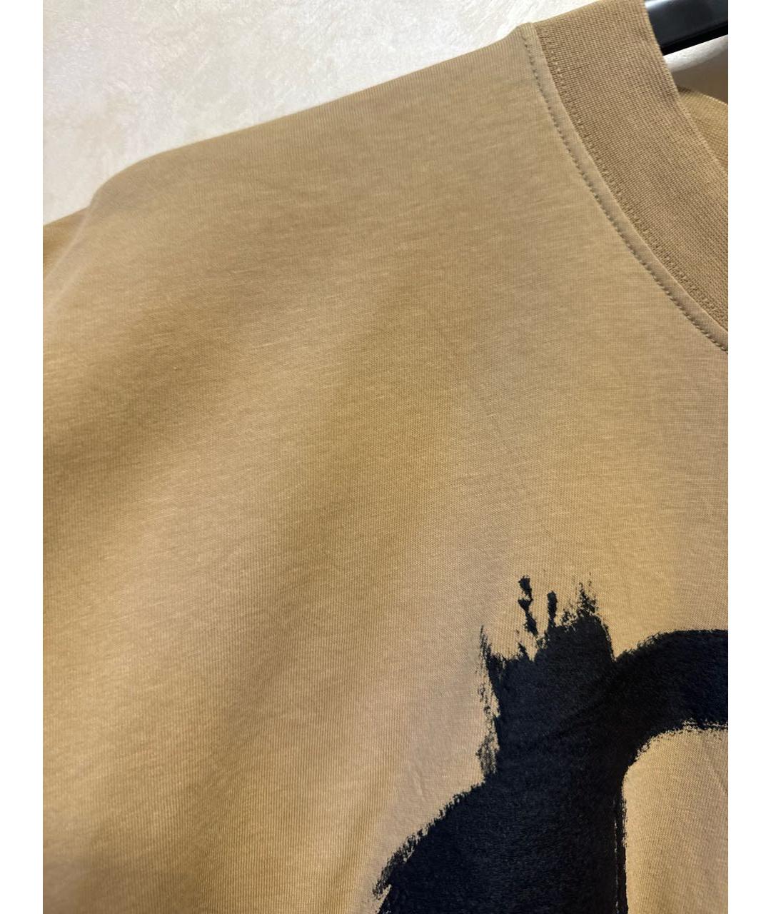 VETEMENTS Бежевая хлопковая футболка, фото 4