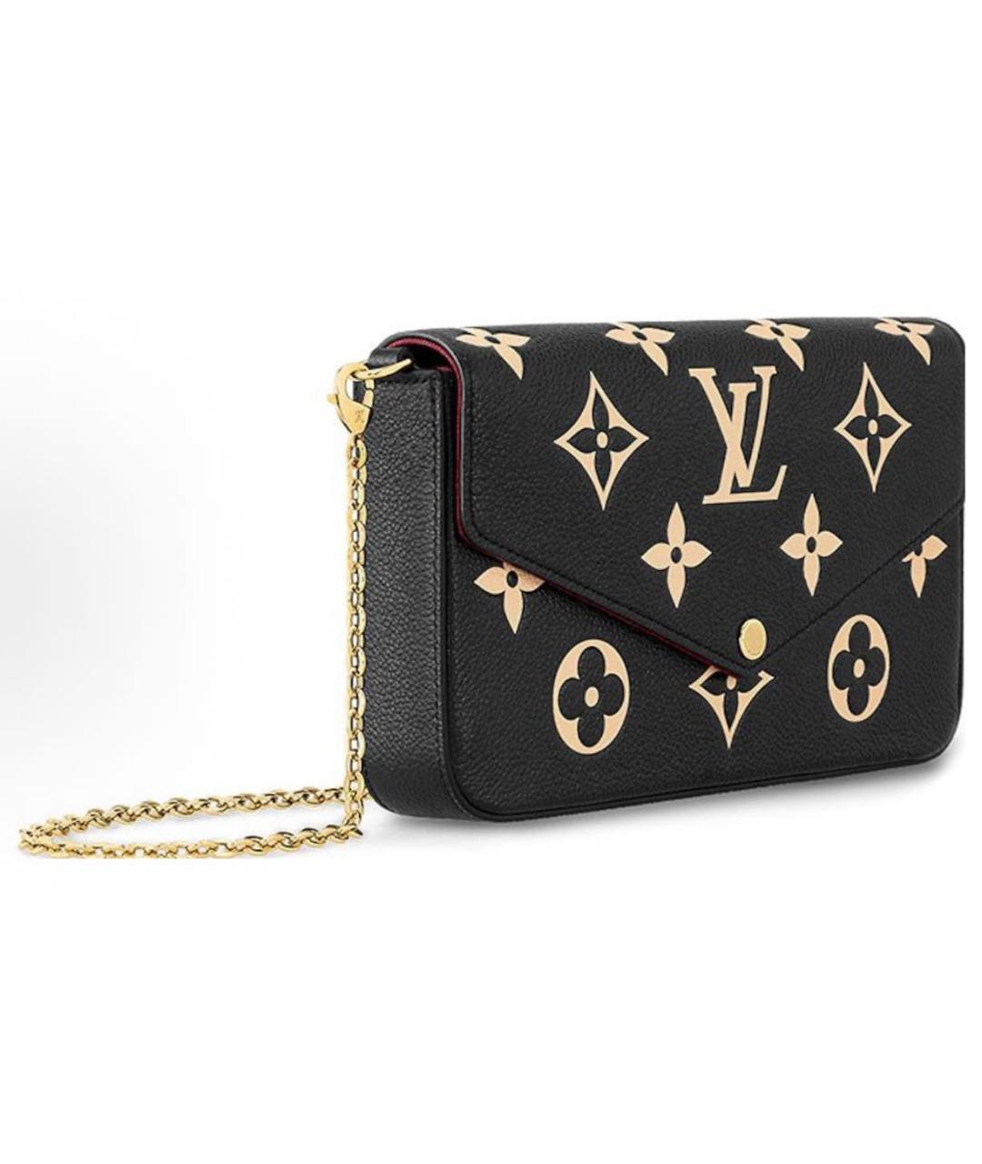 LOUIS VUITTON Черная кожаная сумка через плечо, фото 2